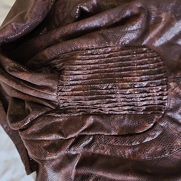 Bianca Nygard Weekend Women's Jacket, Color Brown snake skin design, Size 10 - Picture 8 of 8